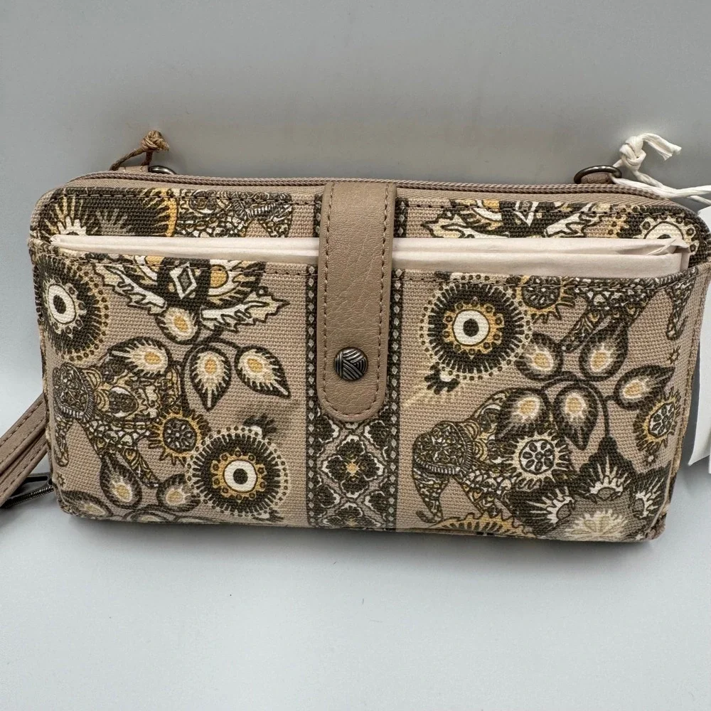 Sakroots Smartphone Crossbody Women Sand Tap Floral Elephant Wristlet 106972
